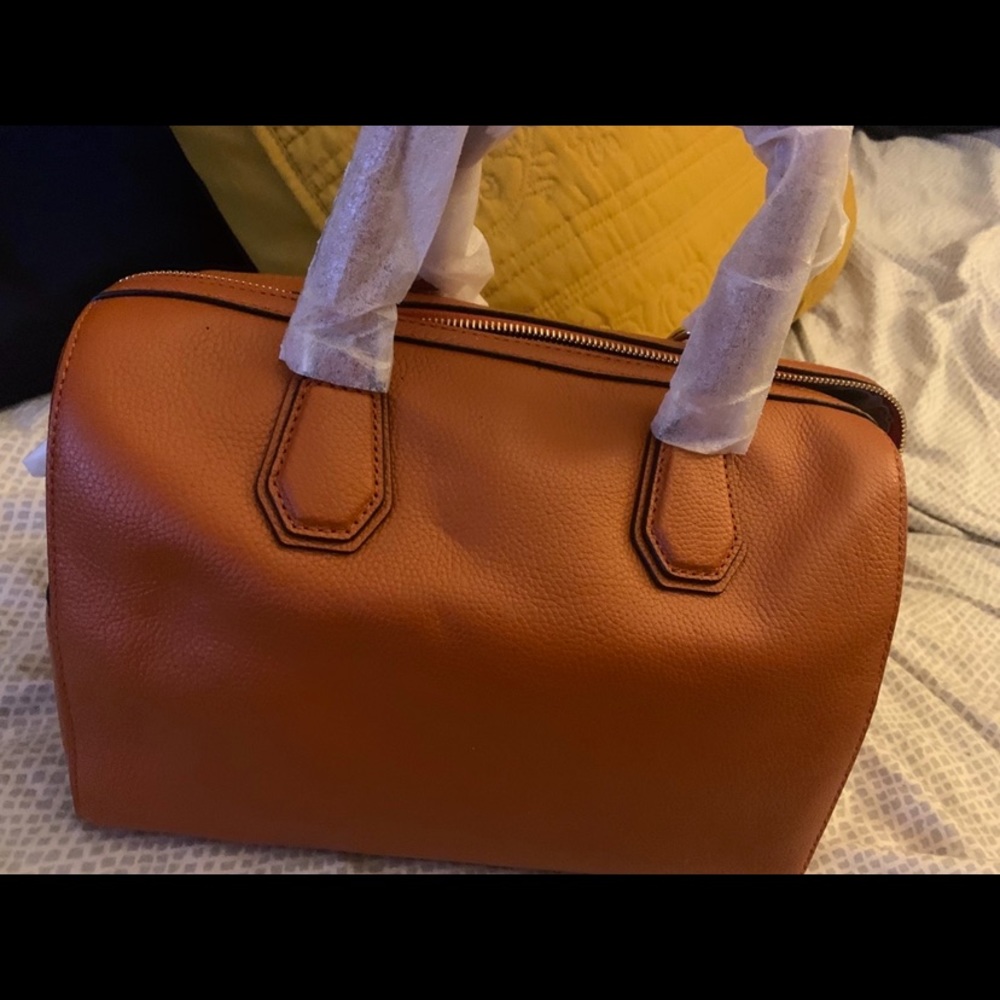 New Orange Leather Michael Kors Purse. Satchel
